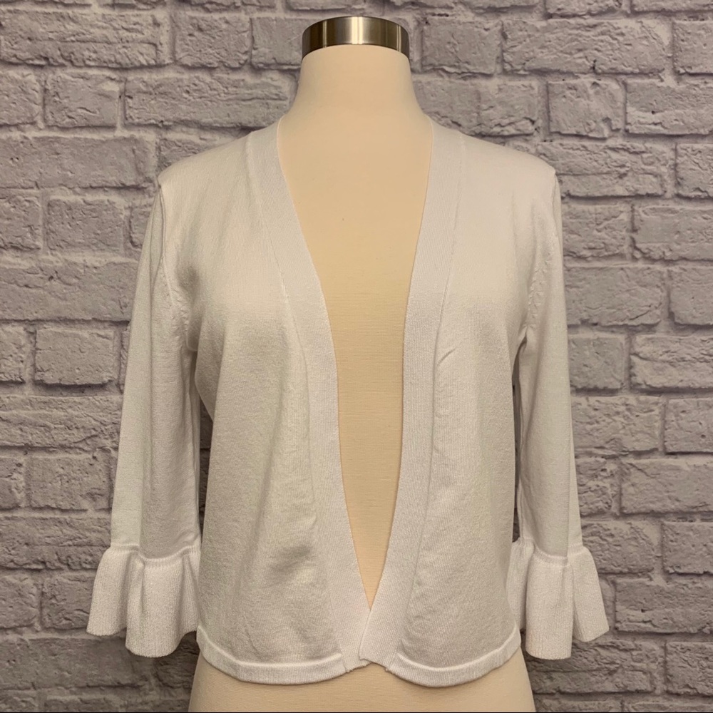 NWT Cable & Gauge Shrug with Bell Sleeve